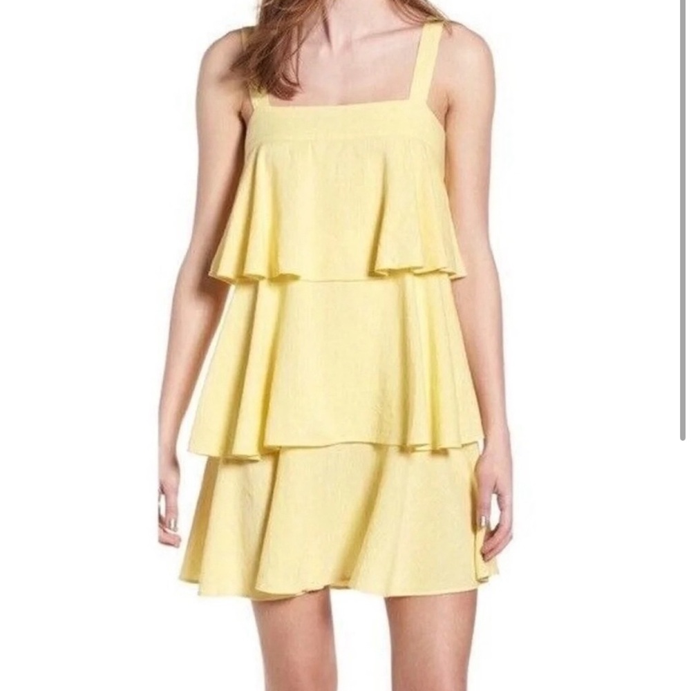 Yellow tiered dress BP